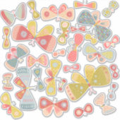 Vlinderkleurige, op maat gesneden vinylSticker Sticker (Voorkant)