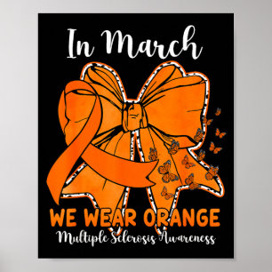 Vlinderknoop in maart draag oranje multipele poster