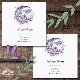 Vlinderkristallen Halve maanbloemen Spiritueel Vierkante Visitekaartje