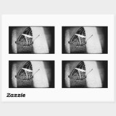 vlinderkruising rechthoekige sticker (Vel)