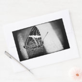 vlinderkruising rechthoekige sticker (Envelop)