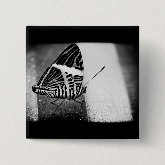 vlinderkruising vierkante button 5,1 cm (Voorkant)