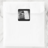 vlinderkruising vierkante sticker (Tas)