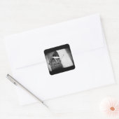 vlinderkruising vierkante sticker (Envelop)