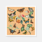  vlinderkunst, gele Oranje achtergrond Servet (Voorkant)