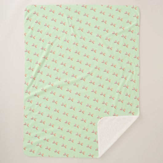 Vlinderkunst ontwerp Sherpa Blanket Sherpa Deken (Voorkant)