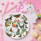  vlinderkunst, veel soorten en kleuren, wit papieren bordje (Feest)