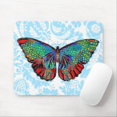 Vlinderkunst Vintage Patroon Muismat (Met muis)