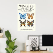 Vlinderkunstevent Poster 'Wings of Power' (Thuiskantoor)