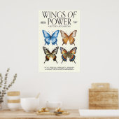 Vlinderkunstevent Poster 'Wings of Power' (Keuken)