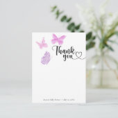 Vlinderkusjes Dank Je Briefkaart (Staand voorkant)