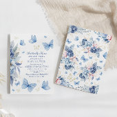 Vlinderkusjes en babywensen Jongens babyfeestje Kaart