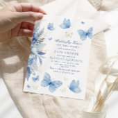 Vlinderkusjes en babywensen Jongens babyfeestje Kaart