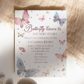 Vlinderkusjes Pastel Baby Shower Kaart