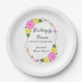 Vlinderkusjes voor de toekomstige bruid bruidsfees papieren bordje (Voorkant)