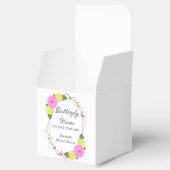 Vlinderkusjes voor de toekomstige bruid op de brid bedankdoosjes (Geopend)