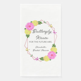 Vlinderkusjes voor de toekomstige bruid op haar br servet