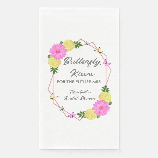 Vlinderkusjes voor de toekomstige bruid op haar br servet (Voorkant)
