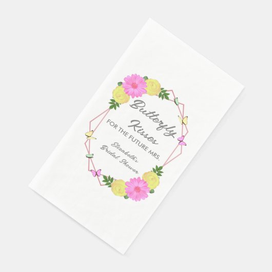 Vlinderkusjes voor de toekomstige bruid op haar br servet (Hoek)