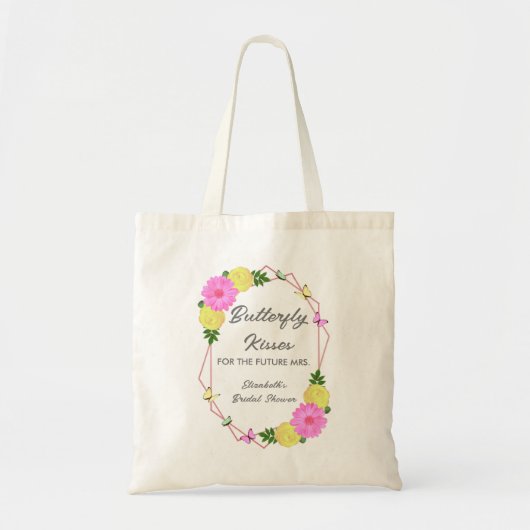 Vlinderkusjes voor de toekomstige bruid op haar br tote bag (Voorkant)
