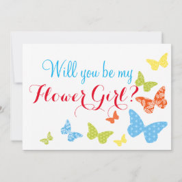 Vlinderkusjes Wil je Bruidsmeisje zijn Kaart