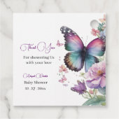 Vlinderkussen & Baby wensen Bedankjes Labels (Achterkant)