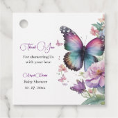 Vlinderkussen & Baby wensen Bedankjes Labels (Voorkant)