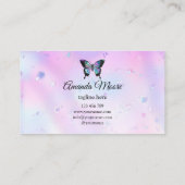 vlinderleven schoonheidssalon nagelsalon make - up visitekaartje (Achterkant)