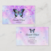 vlinderleven schoonheidssalon nagelsalon make - up visitekaartje (Voorkant / Achterkant)
