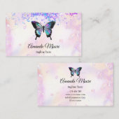 vlinderleven schoonheidssalon nagelsalon make - up visitekaartje (Voorkant / Achterkant)