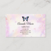 vlinderleven schoonheidssalon nagelsalon make - up visitekaartje (Achterkant)