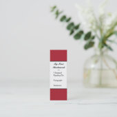 vlinderliefde | Diepe rode kant gepersonaliseerd Mini Visitekaartje (Staand voorkant)
