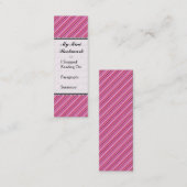 vlinderliefde | Roze rode strepen decoratief Mini Visitekaartje (Voorkant / Achterkant)