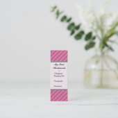 vlinderliefde | Roze rode strepen decoratief Mini Visitekaartje (Staand voorkant)