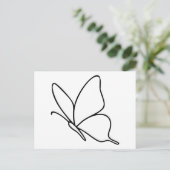 Vlinderlijn Kunst – Insect Illustratie Briefkaart (Staand voorkant)