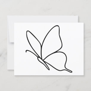 Vlinderlijn Kunst – Insect Illustratie Briefkaart