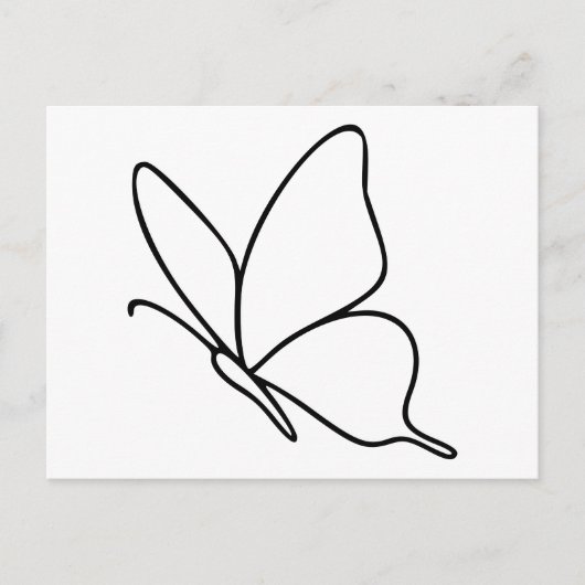 Vlinderlijn Kunst – Insect Illustratie Briefkaart (Voorkant)