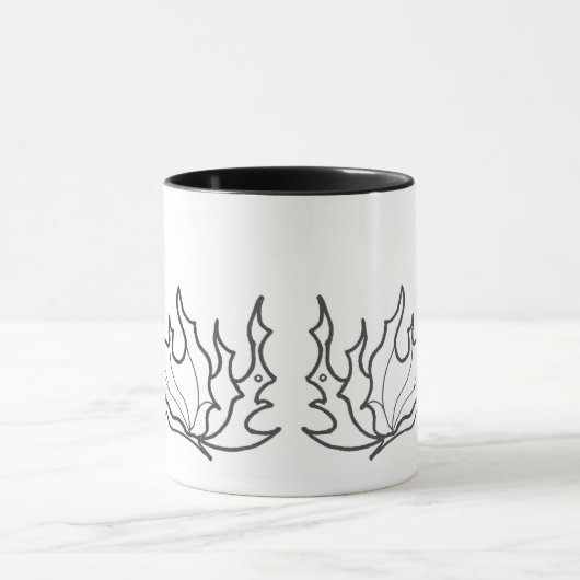 vlinderlijn mok koffie (Midden)