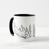 vlinderlijn mok koffie (Voorkant links)