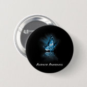 Vlinderlint Alopecia Awareness Ronde Button 5,7 Cm (Voorkant /achterkant)
