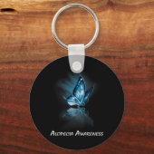 Vlinderlint Alopecia Awareness Sleutelhanger (Achterkant)
