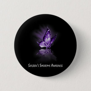 Vlinderlint Syndroom van Sjögren-bewustzijn Ronde Button 5,7 Cm