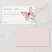 Vlinderluier Raffle roze bloemen wilde bloemen Informatiekaartje (Voorkant / Achterkant)