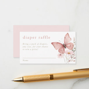 Vlinderluier Raffle roze bloemen wilde bloemen Informatiekaartje