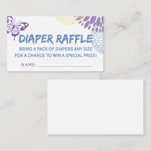 vlinderluieraffelticket informatiekaartje (Voorkant / Achterkant)