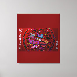 Vlindermaan Touwsluiting Rugzak Canvas Afdruk