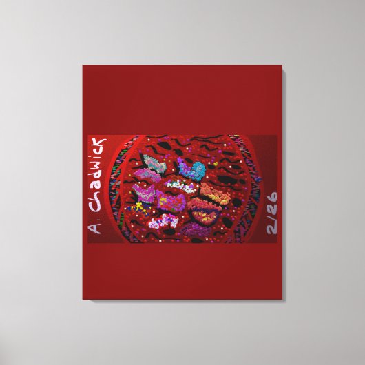 Vlindermaan Touwsluiting Rugzak Canvas Afdruk (Voorkant)