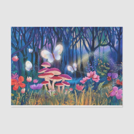 Vlindermagie, Ethetisch bos, Tissuepapier (Voorkant)