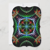 Vlindermagie Kleurrijke Fractale Glitter Verjaarda Kaart (Achterkant)