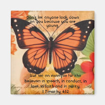 Vlindermagneet 1 Timoteüs 4:12